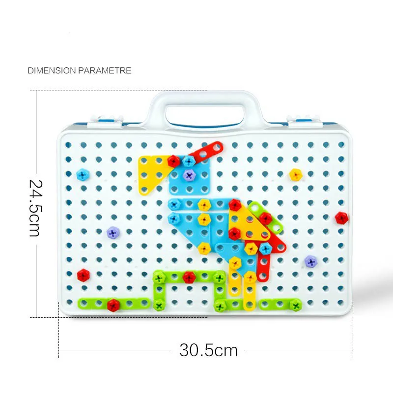 Электрическая дрель, гайка, инструмент для разборки, развивающие игрушки, сборные блоки, наборы игрушек для мальчиков, дизайнерские строительные игрушки, детский подарок