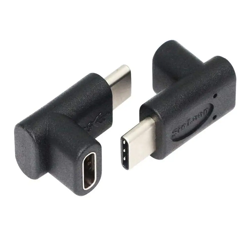 

90 Degree USB-C Angle Adapter Type-C Male To Female Converter Connector For Phone/ PC