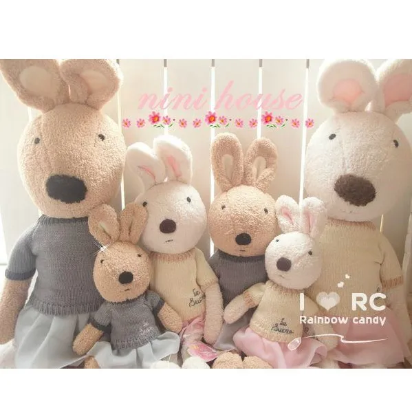 

[Sweater with Short Sleeves Lace Skirt] Sucre Rabbit fa guo tu tai zi tu Plush Doll