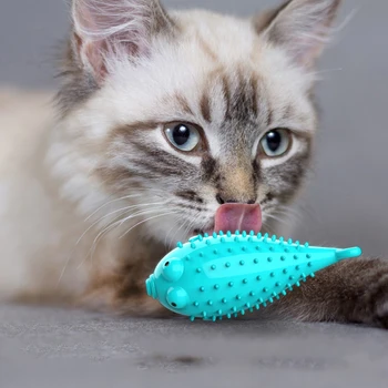 

Pet Products Cat Supplies Cat Toys Catnip Simulation Fish Cat Toothbrush Anti-Bite Teeth Molar Interactive Toys with Cats