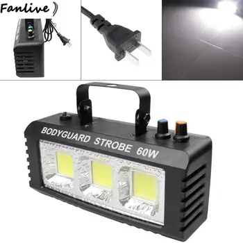 

10pcs 3LED 60W White Mini Strobe Voice Control Limitless Transmission Stage Effect Light Fit for Party Bar Family KTV DJ