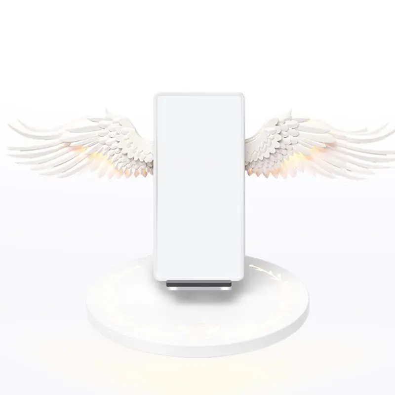 Универсальное беспроводное зарядное устройство 10 Вт с крыльями ангела, зарядное устройство с адаптером для док-станции, держатель для iPhone, samsung, huawei, Xiaomi