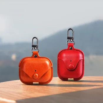 

Leather Earphone Cases for Airpods Pro Airpods 1 2 Cover Leather Accessory for Apple Bluetooth Headset Cases