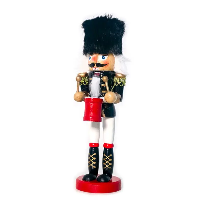 Деревянный Щелкунчик ручной работы кукла миниатюрные фигурки кукольная игрушка классическое рождественское декоративное украшение предмет интерьера#909 - Цвет: Gongs and drums