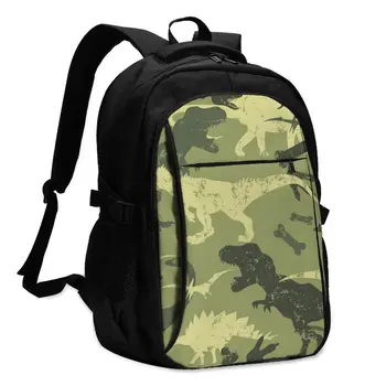 

Bags School Bags For Boy Girl TeenagerCamouflage Dinosaur USB Charge Computer Laptop Back Pack