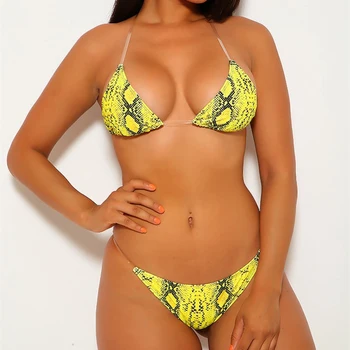 Sexy Micro Bikini 2020 Swimsuit Women Swimwear Solid Thong Mini Bikini Set Brazilian Bathing Suit Female Beach Wear New Bathers 4