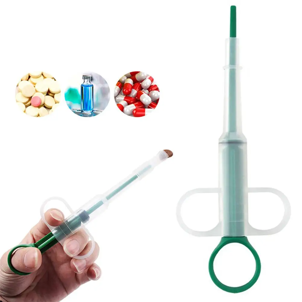 

1Pc Pet Dog Cat Medicine injector Tablet Pill Gun Piller Push Dispenser Medicine Water Syringes Useful Pet Feed Tool