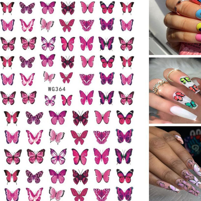 yeni eski İngilizce büyük boyutu 80mm * 103mm numaraları tırnak çıkartmaları Wrap 3D tırnak sanat malzemeleri 6 renkli mektup numarası tırnak Sticker C003(1)