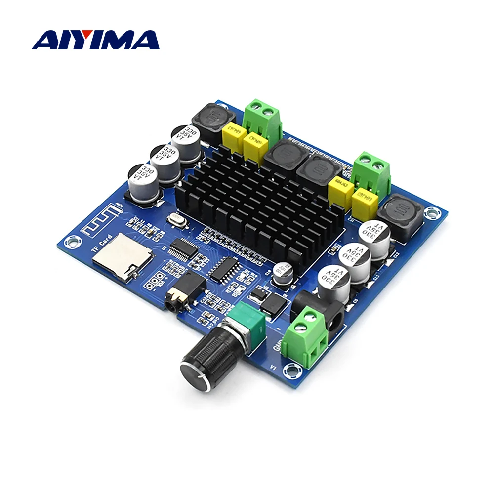 AIYIMA TPA3116 Bluetooth усилитель аудио Плата 2x100 Вт стерео цифровой усилитель мощности Поддержка TF карты AUX домашний кинотеатр DIY