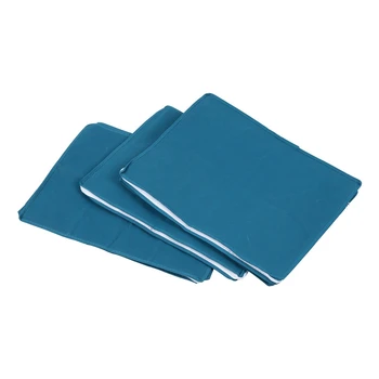

3Pcs Non-Woven Foldable Storage Box Family Save Space Clothes Organizer Home Quilt Storage Bag Quilt Bag Holder Blue