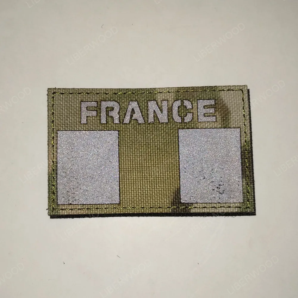 CP Camo Светоотражающие мозоли армейская тактическая лазерная резка Флаг Франции патч французский Мультикам Военная Боевая нашивка значок