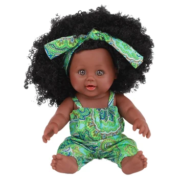 

30cm 12inch Play African Toys Lifelike Soft Vinyl Birthday Gift Realistic Cute Children Home For Kids Reborn Black Baby Doll