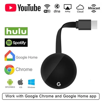 

4K Anycast Miracast AirPlay for Chromecast 3 2 Ultra Wireless HDMI TV Stick 5G Wifi Display Dongle for Google Home