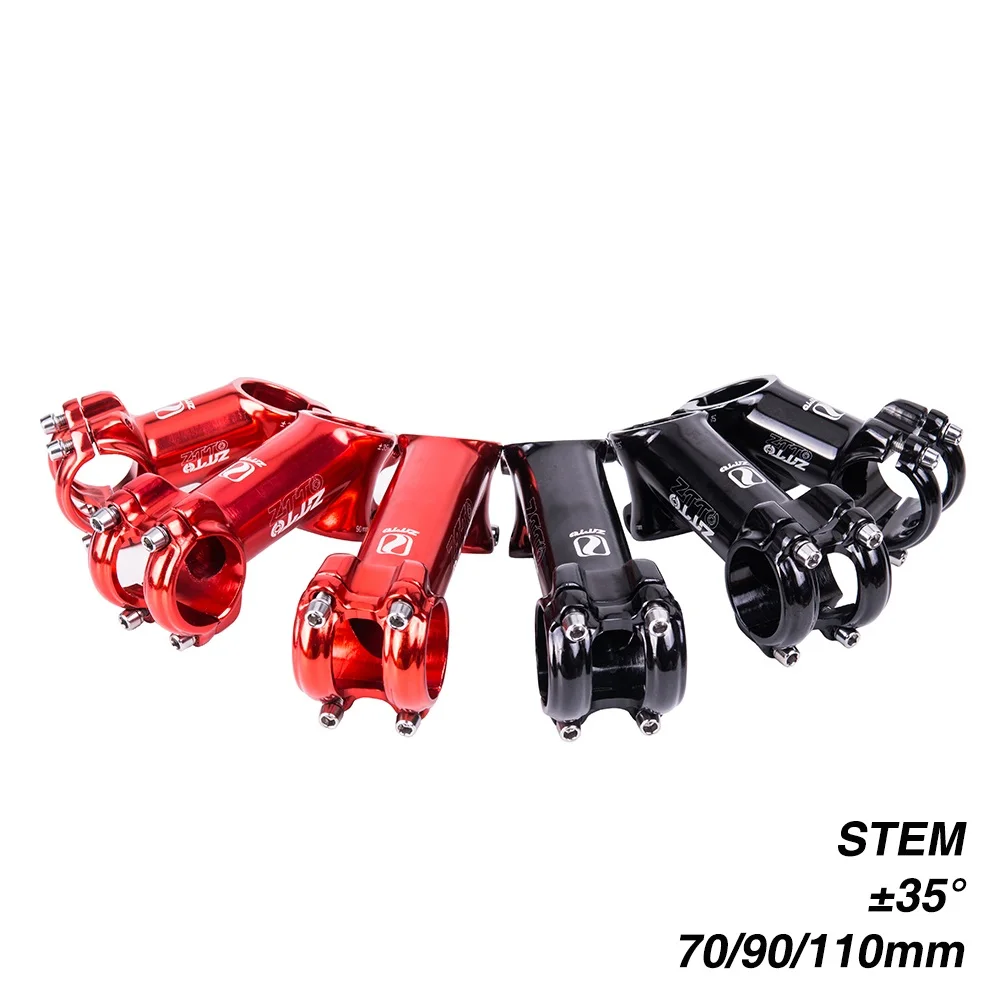 

70 90 110mm 35 degree High-Strength Lightweight 31.8mm polished Stem for XC AM MTB Mountain Road Bike glossy Bicycle part