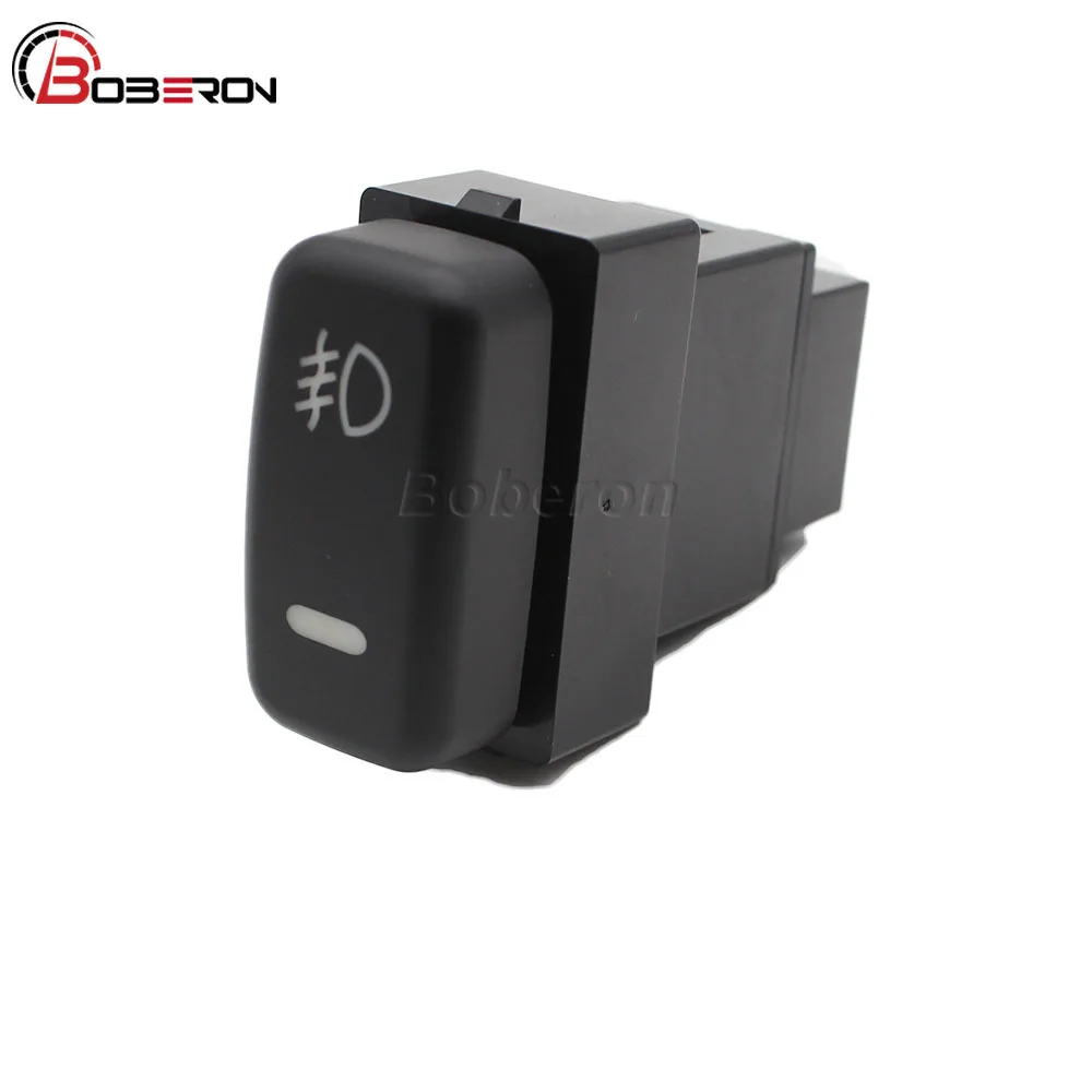 

1pc Car Red LED Fog Light Bar on off Switch Push Button with wire For Mitsubishi Pajero Lancer EX Accessories DC12V
