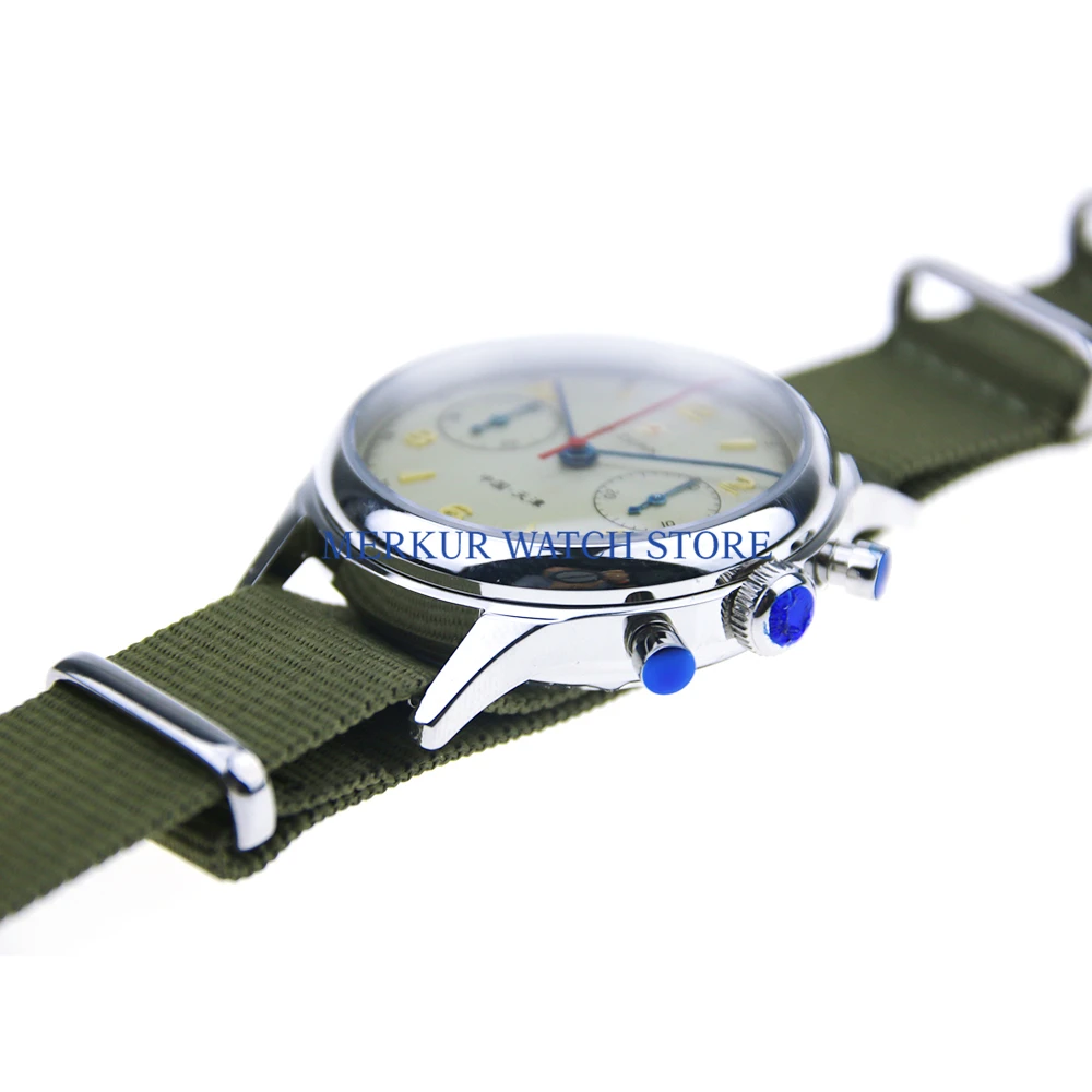 

Sapphire Red Star Mechanical Chronograph For Seagull 1963 ST1901 Movement Mens Pilot Watch Flieger B-UHR Handwinding Military
