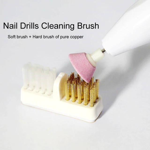 1pc Nail Polisher Head Cleaning Brush Copper Wire Drill Brush Nail