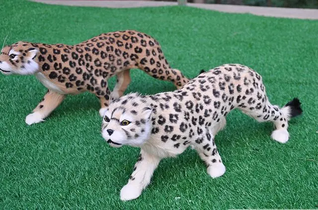 Реальной жизни Игрушка Леопард жесткий пластиковые модели и меха кролика 53x20x13 см с леопардовым принтом образцовое изделие кустарного промысла, игрушка для декорирования квартиры Рождественский подарок b3025