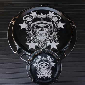 

Motorcycle Derby Cover & Timing Timer Covers CNC Aluminum 5 Hole For Harley Road King Softail Dyna FLHRS FLTFB Chrome Black