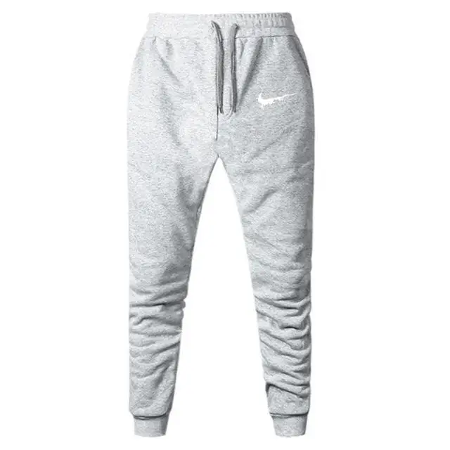 Light gray 74 Осень, Мужская одежда для бега, повседневные узкие штаны для тренировок, большие размеры - Цвет: Light gray 74