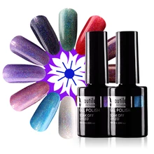 Beautilux 1 шт. голографический Радужный Блестящий Гель-лак для ногтей замочить от УФ светодиодный голограмма гель лак для ногтей 10 мл