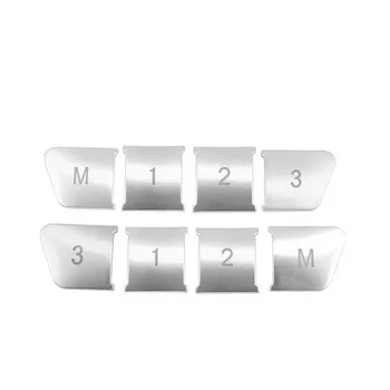 

Silver Button Cover Matte For Mercedes Benz C E Class W204 W212 Auto Seat Memory
