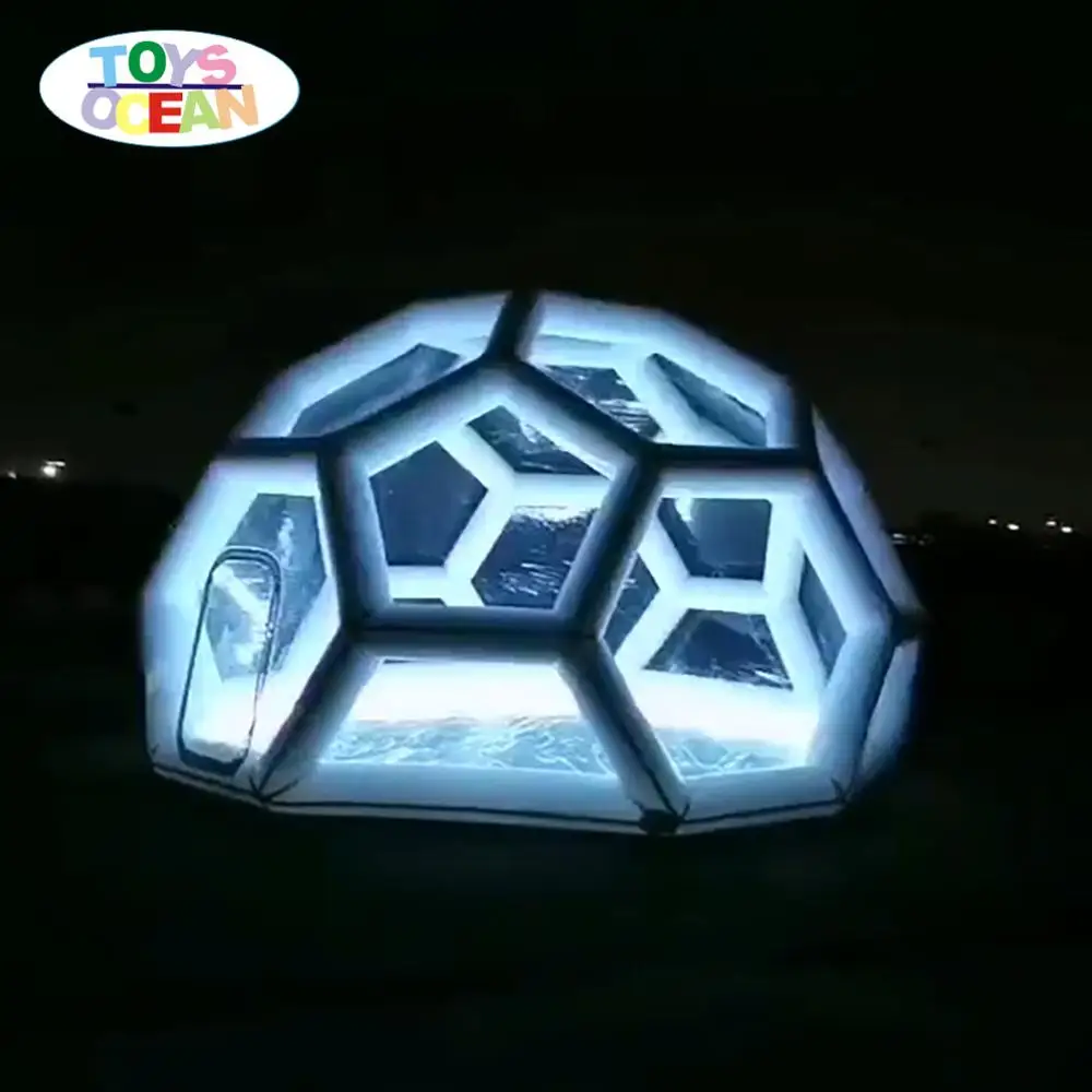 Уличный надувной дом для кемпинга футбольного мяча купол светодиодный дисплеем