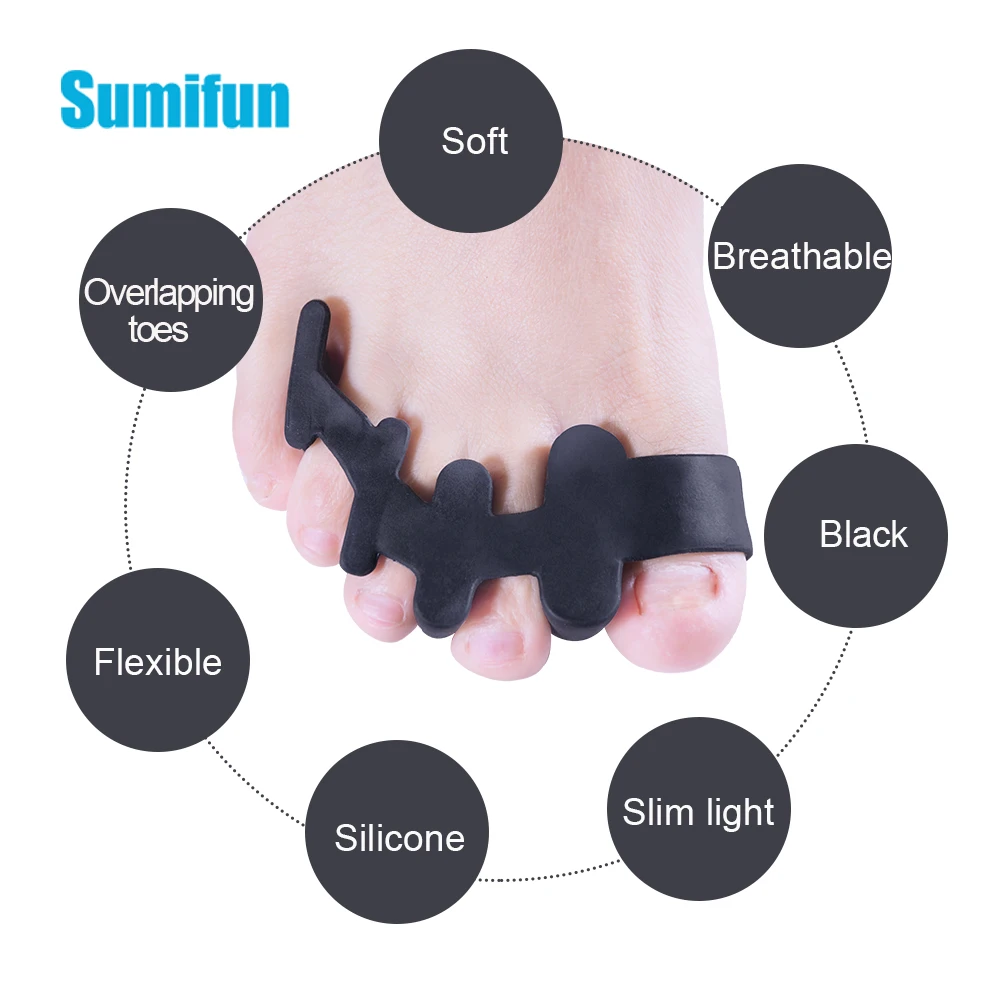 

2pcs Toe Overlapping Separation Pad Thumb Corrective Orthotics Strong Bigfoot Hallux Valgus Orthotics Corrector C1422