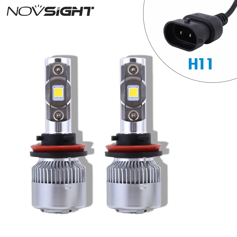 NOVSIGHT H11 Автомобильные светодиодные фары s 64 Вт 9600LM H8 H9 светодиодный ные H16(JP)