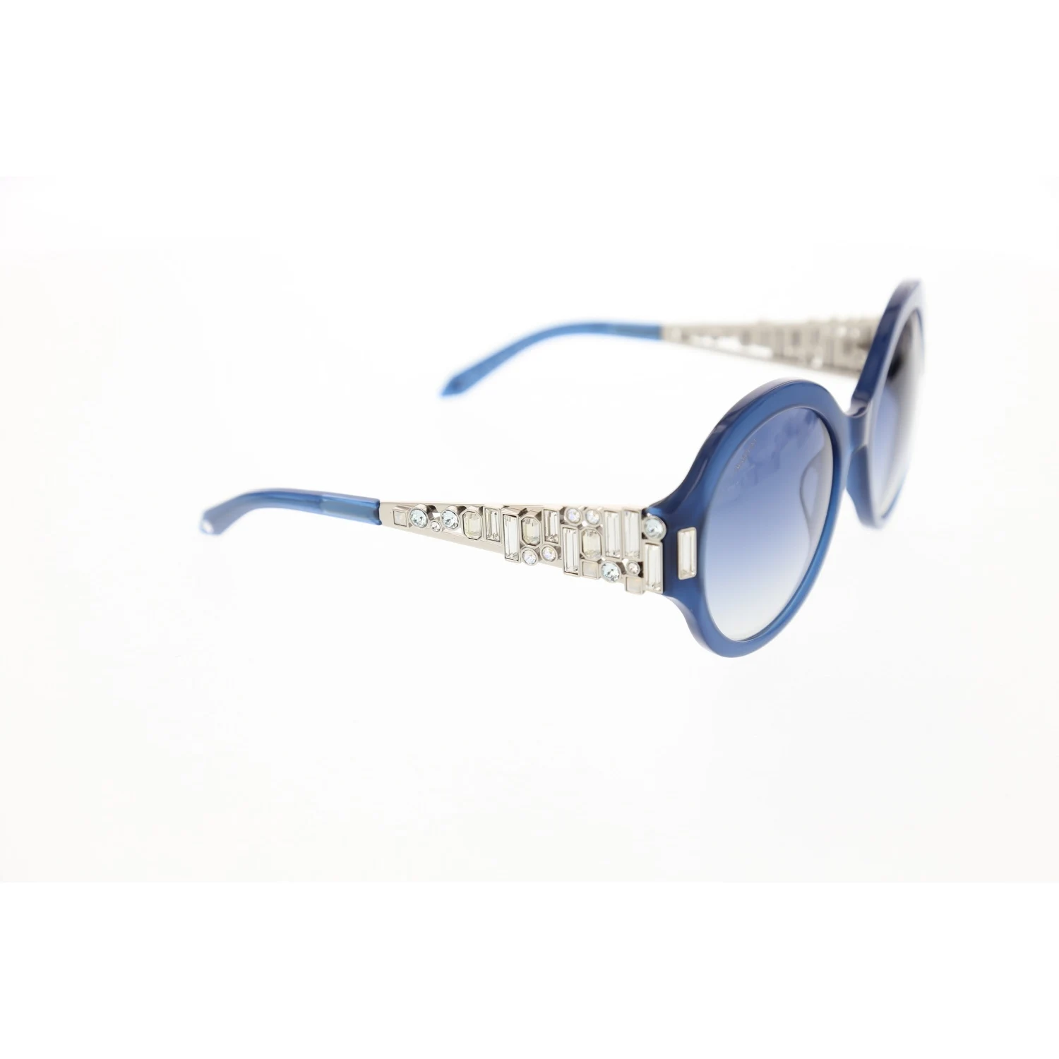 

Women's sunglasses swr 0162 90x bone navy blue organic round round 55-20-135 swarovski