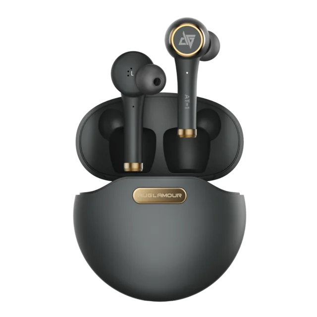 AUGLAMOUR AT-1 Bluetooth 5,0 TWS беспроводные наушники Blutooth с шумоподавлением водонепроницаемые спортивные наушники-вкладыши - Цвет: black