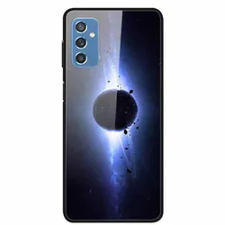 Durable Tempered Glass Hard Back Phone Case - Sleek Protective Cover for Galaxy M02s (GRAY)