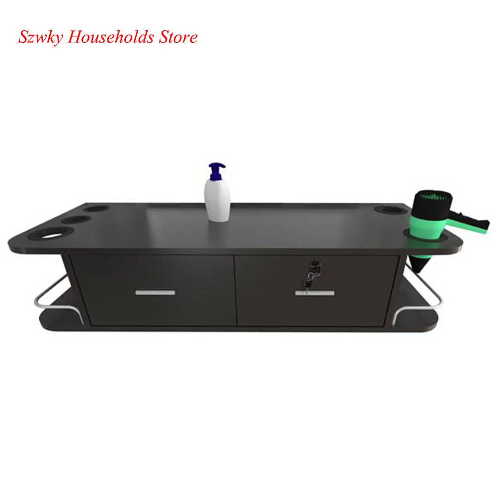 

USA Warehouse Two Smoke Wall Mounted Beauty Salon Table Furniture Accessory Black Color