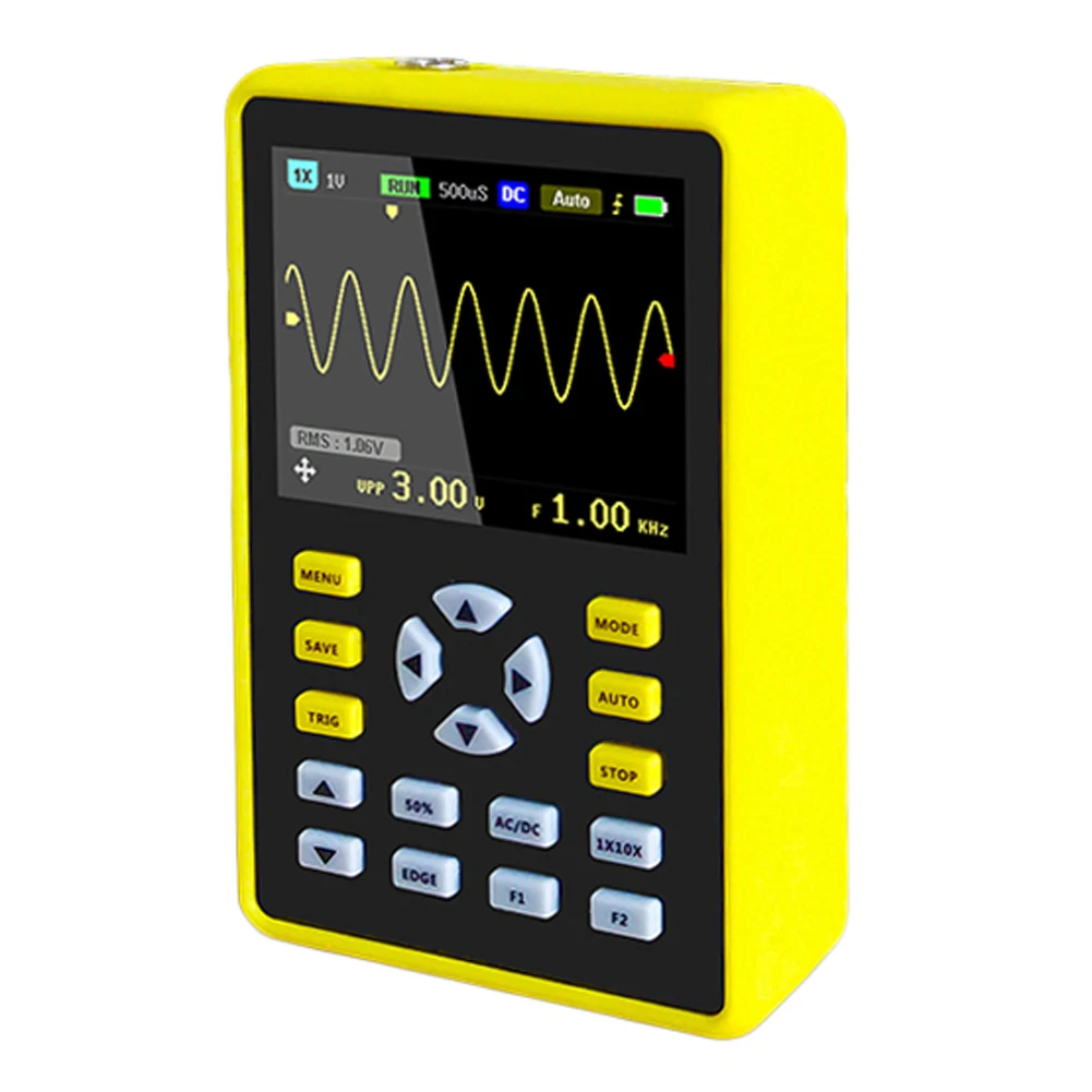

2.4-inch Screen Digital Oscilloscope 100MHz Analog Bandwidth Support Waveform Storage 500MS/s Sampling Rate Hot Novel S17