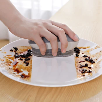 

Kitchen Cleaning Brush Sponge Wipe With Handle Kitchen Cleaning Brush Scouring Pad Tile Floor Bathtub Brush Dropshipping