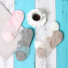 Женские кружевные носки из прозрачного стекла, шелковые трикотажные милые, прозрачные летние невидимая Лодыжка, длина, прозрачные носки для женщин и девочек