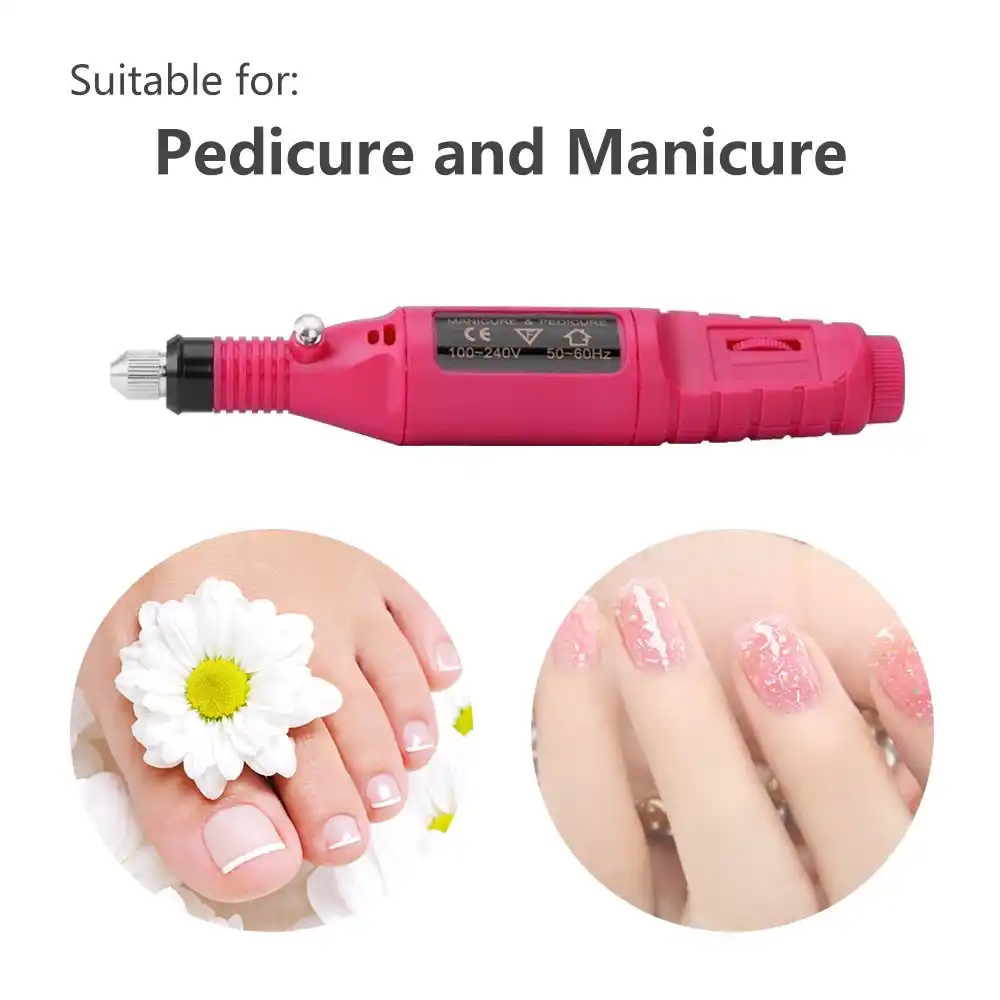Pinkiou Electric Nail Drill Machine Nail File Tool Apparatus Set For Manicure Rose Red Set For Manicure Nail File Toolnail Tools Set Aliexpress