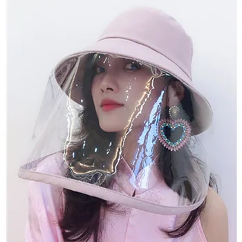 

A168 Adult Hats Plastic Cover Hats Bucket PVC Cover Hat Protection Hat Face Covering Outdoor Caps