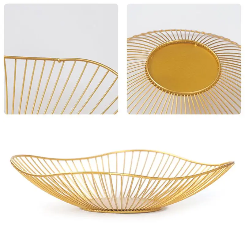 

Nordic Style Fruit Vegetable Metal Storage Basket Decorated Display Bowl Rack Dining Table Decoration M0XD