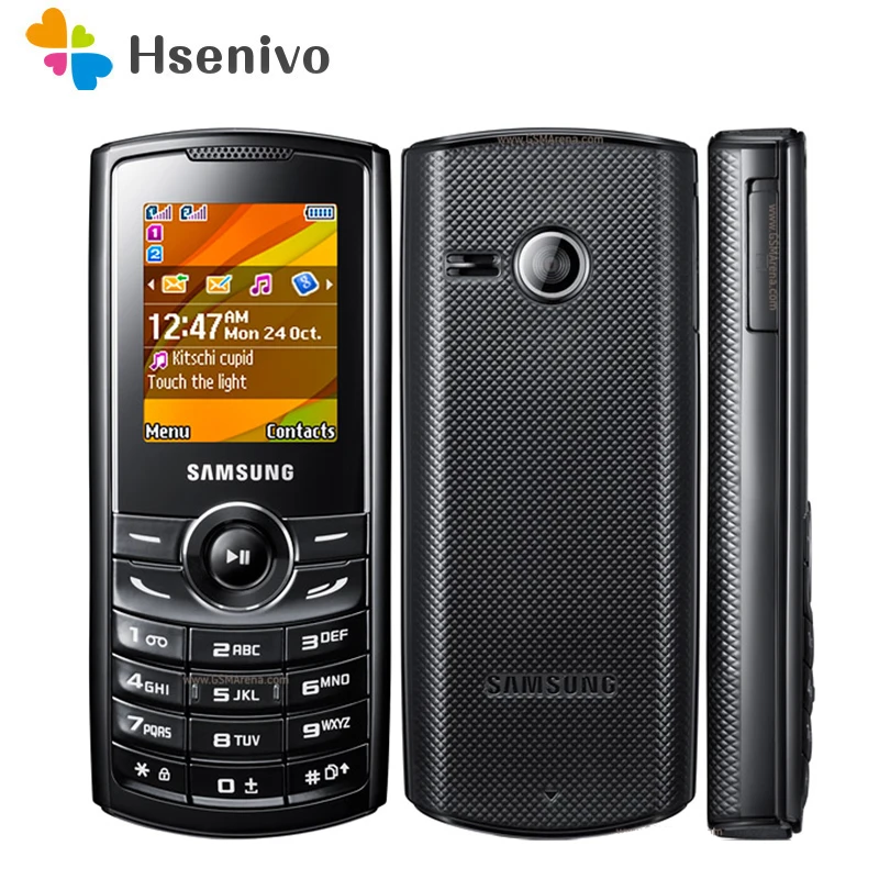 E2232 100% Original Samsung E2232 Mobile Phone 1.77 Inch 0.3MP FM Radio Bluetooth 1000mAh Dual SIM Cards one year warranty