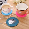 Dispositivo calentador USB de silicona con dibujos animados, almohadilla fina para taza de café, té y bebidas, soporte caliente para bebidas, almohadilla para taza, regalo bonito ► Foto 3/5