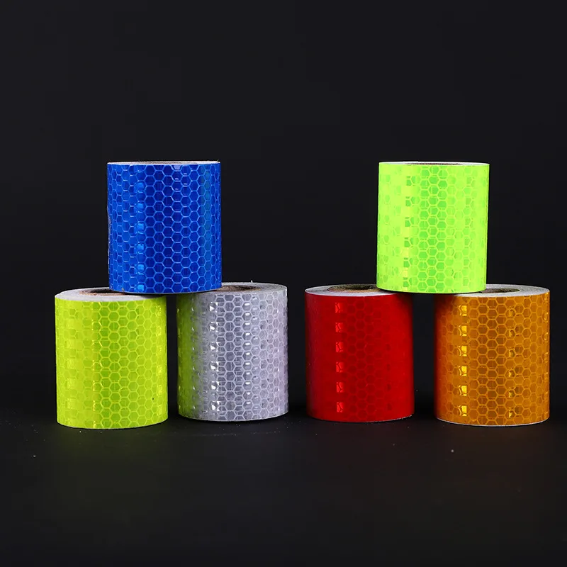 Bande réfléchissante,YellowBande autocollante réfléchissante pour voiture, 6 couleurs, 5cm X