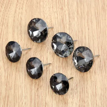 

5Pcs Crystal Glass Diamond Upholstery Nails Button Tacks Studs Pins 25mm 30mm Dia Sofa Wall Decoration Furniture Accessory
