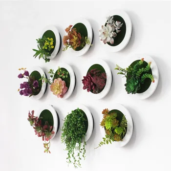 

Hanging Emulation Plastic Flower Frames Plant Photo Frame 3D Plants Picture Home Wedding Decoration House Plants Bonsai