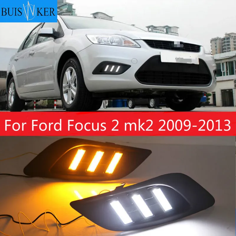 Автомобильные светодиодные ДХО для Ford Focus 2 mk2 2009-2013 передние