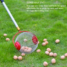 Роллинг гайка комбайн шариковый сборщик из нержавеющей стали регулируемый сборщик гаек регулируемый сбор Грецких Орехов Пекан Краб яблоки