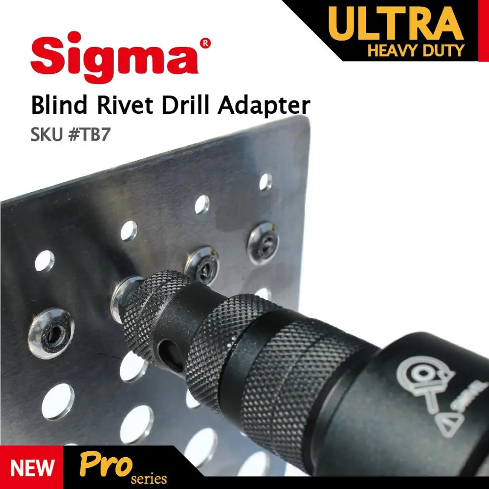 Sigma #TB7 ULTRA HEAVY DUTY Blind Pop Rivet Drill Adapter Cordless or Electric power drill adaptor alternative air rivet gun 3