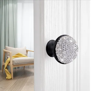 

2Pcs 35mm Wardrobe Handles Mushroom Shape Colorful Crystal Rhinestones Cupboard Drawer Pull Door Knobs Handles Hardware