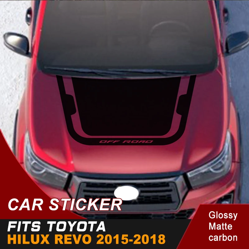Автомобильная наклейка 1 шт. капюшон виниловая графика подходит для toyota hilux revo