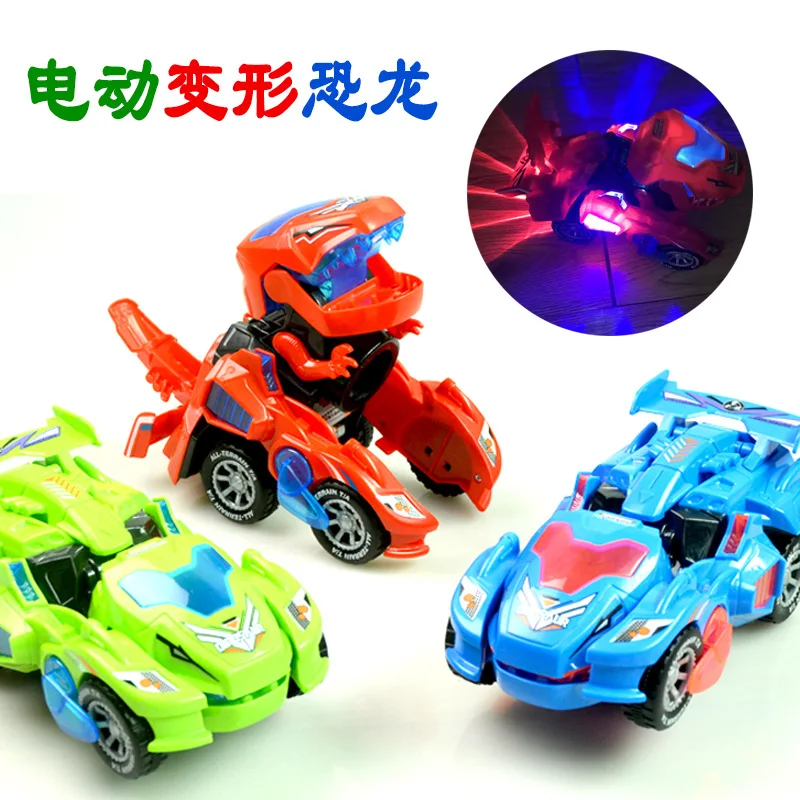 Baratos Concepto de engranaje transparente coche con luces juguetes de música Universal rueda de transformación de juguete modelo de simulación Navidad Año nuevo chico regalo